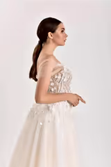 Night Star Üç Boyutlu Dantel A Kesim Gelinlik - Mediha Cambaz Bridal
