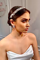 Nora Zirkon Taşlı İncili Gelin Saç Aksesuarı - Mediha Cambaz Bridal