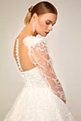 Palermo İşlemeli Dantel Prenses Model Gelinlik - Mediha Cambaz Bridal