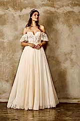 Paradise Dantel Tül Vintage A Kesim Gelinlik - Mediha Cambaz Bridal