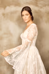 Paris Dantel Trompet Kol A Kesim Gelinlik - Mediha Cambaz Bridal