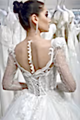 Pavia Kalp Yaka Dantel Prenses Model Gelinlik - Mediha Cambaz Bridal