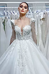 Pavia Kalp Yaka Dantel Prenses Model Gelinlik - Mediha Cambaz Bridal