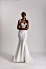 Pavo Fransız Dantel Kalın Askılı Balık Gelinlik - Mediha Cambaz Bridal