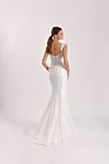 Pavo Fransız Dantel Kalın Askılı Balık Gelinlik - Mediha Cambaz Bridal