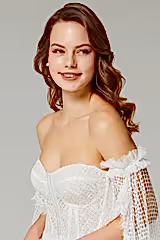 Penny File Fransız Dantelli Helen A Kesim Gelinlik - Mediha Cambaz Bridal