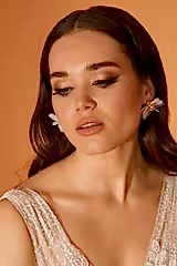 Pinkly Özel Minik Baskılı Tül A Kesim Gelinlik - Mediha Cambaz Bridal