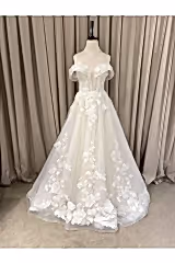 Pinknest Üç Boyutlu Dantel A Kesim Gelinlik - Mediha Cambaz Bridal
