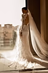 Ravi Fransız Dantelli Uzun Kollu Balık Gelinlik - Mediha Cambaz Bridal