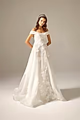Reffa Simli Dantel Kayık Yaka A Kesim Gelinlik - Mediha Cambaz Bridal