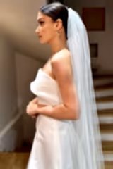 Rein Kırık Beyaz Taraklı Uzun Hayal Tül Duvak - Mediha Cambaz Bridal