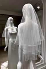 Ross Kırık Beyaz Sade Hayal Tül Kısa Duvak - Mediha Cambaz Bridal