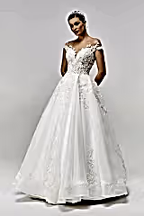 Royal Dantel Organze A Kesim Gelinlik - Mediha Cambaz Bridal