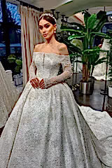 Sandro İnci İşlemeli Prenses Model Gelinlik - Mediha Cambaz Bridal