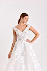 Sansa Üç Boyutlu Dantel Prenses Model Gelinlik - Mediha Cambaz Bridal