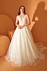 Sarah Işıltılı Dantel Prenses Model Gelinlik - Mediha Cambaz Bridal