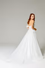Serena İnci Detaylı Üç Boyut Dantelli A Kesim Gelinlik - Mediha Cambaz Bridal