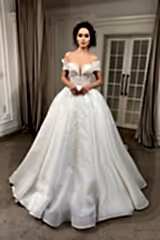 Sevilla Üç Boyutlu Dantelli Prenses Model Gelinlik - Mediha Cambaz Bridal