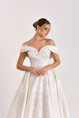 Shado İşlemeli Dantel Prenses Model Gelinlik - Mediha Cambaz Bridal
