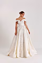 Shado İşlemeli Dantel Prenses Model Gelinlik - Mediha Cambaz Bridal
