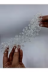 Sıra Taşlı Nikahlık Taç Saç Aksesuarı - Mediha Cambaz Bridal