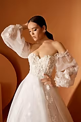 Sunny Üç Boyut Dantel Helen A Kesim Gelinlik - Mediha Cambaz Bridal