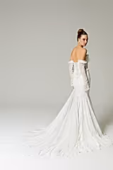 Swann Fransız Dantel Korsajlı İki Parça Balık Gelinlik - Mediha Cambaz Bridal