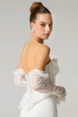 Swann Fransız Dantel Korsajlı İki Parça Balık Gelinlik - Mediha Cambaz Bridal