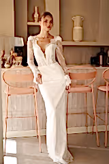 Tamara Fransız Dantelli İki Parça Balık Gelinlik - Mediha Cambaz Bridal