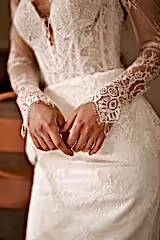 Tamara Fransız Dantelli İki Parça Balık Gelinlik - Mediha Cambaz Bridal