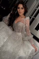 Valentina Simli Dantel A Kesim Gelinlik - Mediha Cambaz Bridal