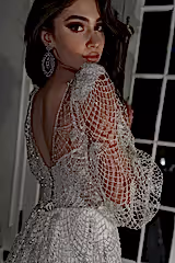 Valentina Simli Dantel A Kesim Gelinlik - Mediha Cambaz Bridal