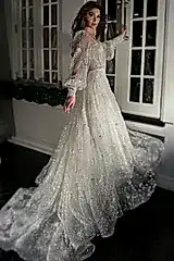 Valentina Simli Dantel A Kesim Gelinlik - Mediha Cambaz Bridal
