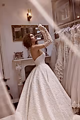 Valerie Straplez Dantel İşlemeli Prenses Model Gelinlik - Mediha Cambaz Bridal
