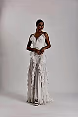 Vanessa Dantel Şifon Yarım Balık Gelinlik - Mediha Cambaz Bridal