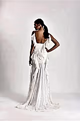 Vanessa Dantel Şifon Yarım Balık Gelinlik - Mediha Cambaz Bridal