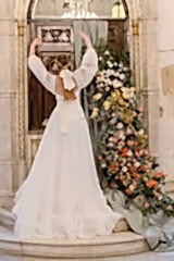 Viktorya Uzun Balon Kollu Helenistik Gelinlik - Mediha Cambaz Bridal