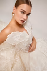 Wendy Yaprak Güpürlü Prenses Model Gelinlik - Mediha Cambaz Bridal