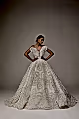 Wendy Yaprak Güpürlü Prenses Model Gelinlik - Mediha Cambaz Bridal