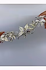 Yaprak Desenli Taşlı Döküm Saç Aksesuarı - Mediha Cambaz Bridal