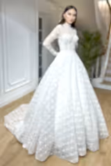 Yasu Hakim Yaka Dantel Prenses Model Gelinlik - Mediha Cambaz Bridal