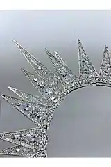 Yıldız Desenli Parti Yüksek Gelin Tacı - Mediha Cambaz Bridal