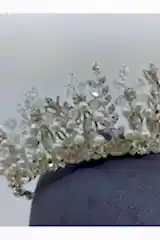 Zirkon Karışık Materyalli Yüksek 270 Derece Tur Gelin Tacı - Mediha Cambaz Bridal