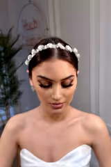 Zoey İncili Zirkon ve Kristal Taşlı Gelin Saç Aksesuarı - Mediha Cambaz Bridal